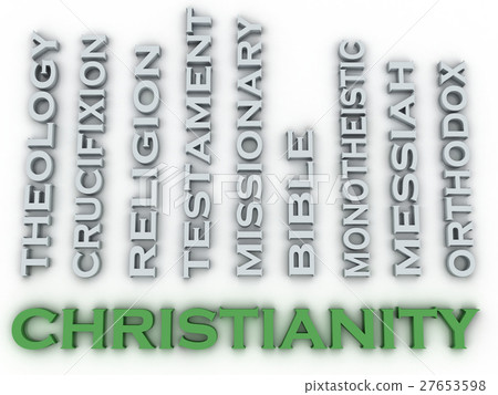 3d image Christianity  issues concept word cloud  27653598