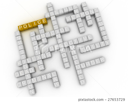 3d image Police issues concept word cloud 3d image Police issues concept word cloud 27653729