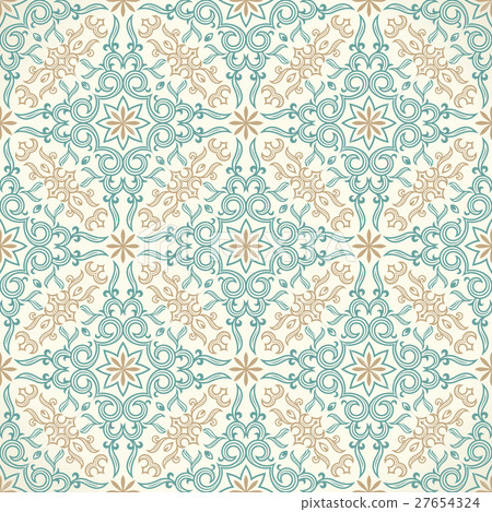Vector seamless gold pattern with art ornament - Stock Illustration ...