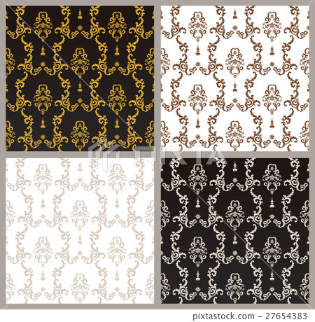 Vector seamless gold pattern with art ornament - Stock Illustration ...