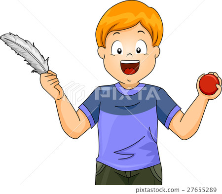 Kid Hold Feather Ball Physics 27655289