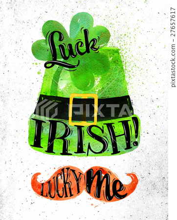 Poster St Patrick hat mustache Poster St Patrick hat mustache 27657617