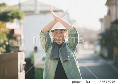 blue collar worker, laborer, hard hat 27657956