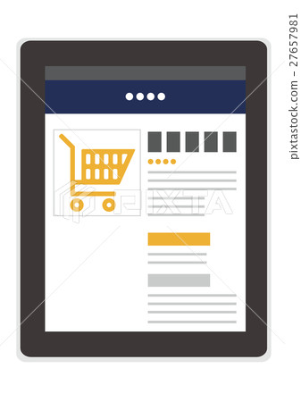 Illustration material Online shop tablet Illustration material Online shop tablet 27657981