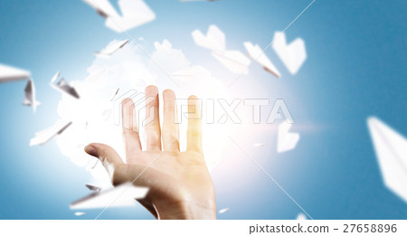 Flying paper airplanes Flying paper airplanes 27658896