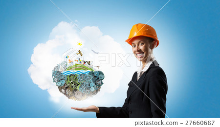 Elegant engineer woman Elegant engineer woman 27660687