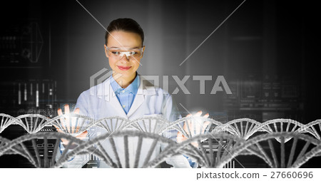 Scientist woman working in laboratory Scientist woman working in laboratory 27660696