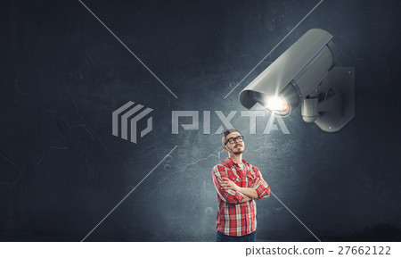 Camera keep an eye on man Camera keep an eye on man 27662122
