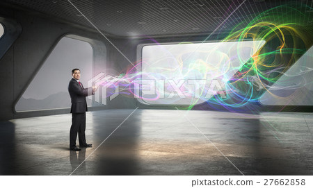 Businessman use modern technologies 27662858