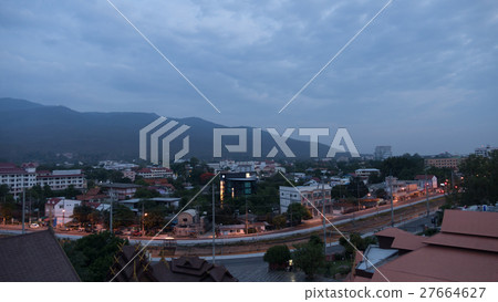 mountain view, cityscape and traffic on road in morning mountain view, cityscape and traffic on road in morning 27664627