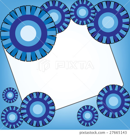 Blue background with abstract circles design 27665143