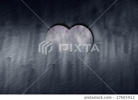 Shadow of Heart Shape Peeling on Steel Background Shadow of Heart Shape Peeling on Steel Background 27665912
