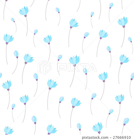 cute little blue flowers seamless pattern - Stock Illustration ...