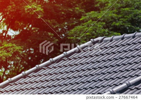 roof tile on residential building 27667464