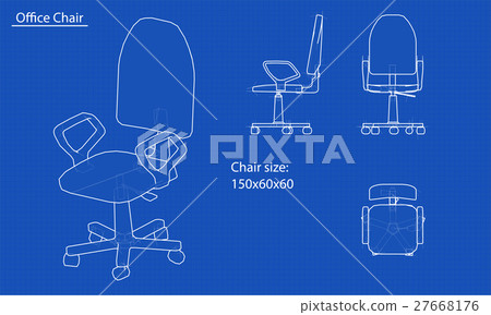 White chair blueprint White chair blueprint 27668176