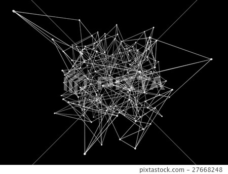 Lines and dots forming mesh 27668248