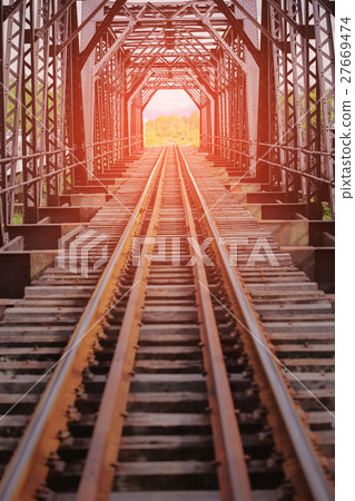 railway for high speed train between city. railway 27669474