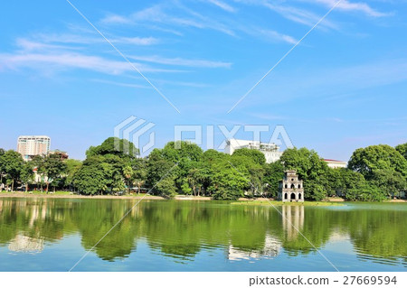 From Vietnam blue sky Hoan Kiem Lake 27669594
