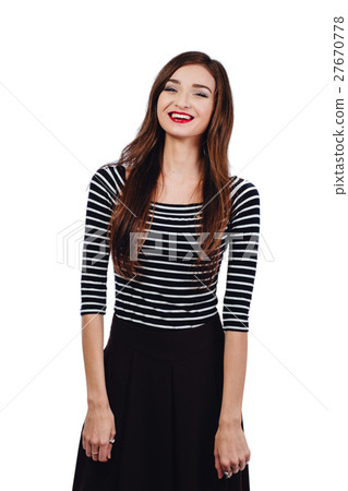 Emotional portrait Cute beautiful girl artist 27670778