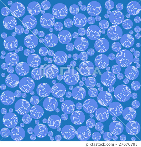 Angel wings seamless blue pattern 27670793