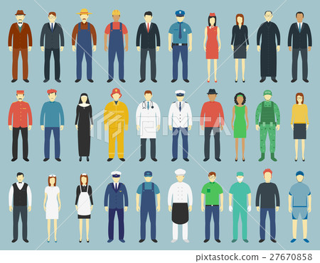 Profession People set. People avatar icons. Vector Profession People set. People avatar icons. Vector 27670858
