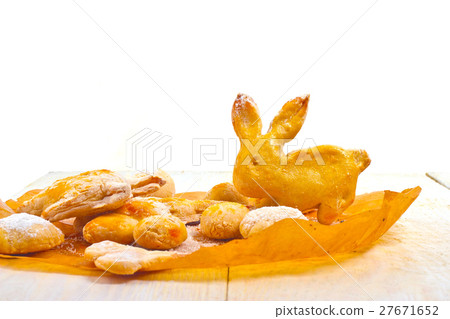 homemade cookies in the form of a rabbit  27671652