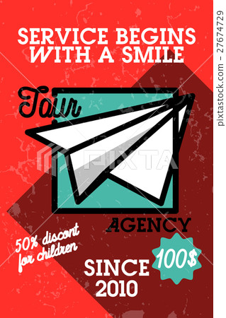 Color vintage tour agency banner Color vintage tour agency banner 27674729