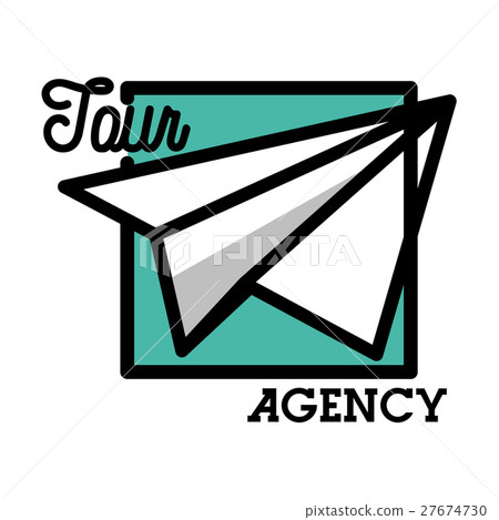 Color vintage tour agency emblem 27674730
