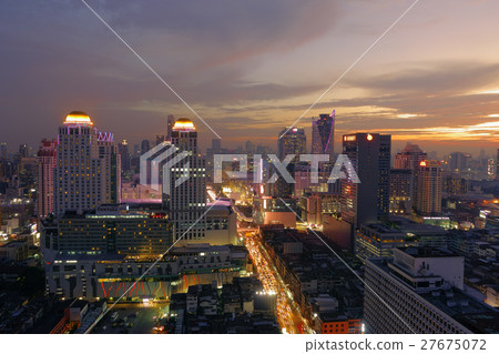 Cityscape in middle of Bangkok,Thailand Cityscape in middle of Bangkok,Thailand 27675072