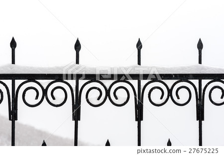 Black metal fence Black metal fence 27675225