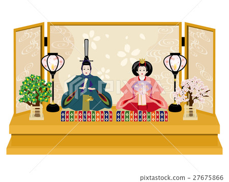 Hina doll figure decoration (wooden) Hina doll figure decoration (wooden) 27675866
