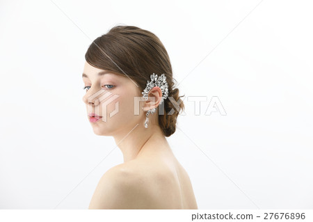 新娘美女拍攝外國女性的耳朵袖口 新娘美女拍攝外國女性的耳朵袖口 27676896