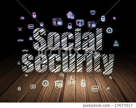 Safety concept: Social Security in grunge dark Safety concept: Social Security in grunge dark 27677017