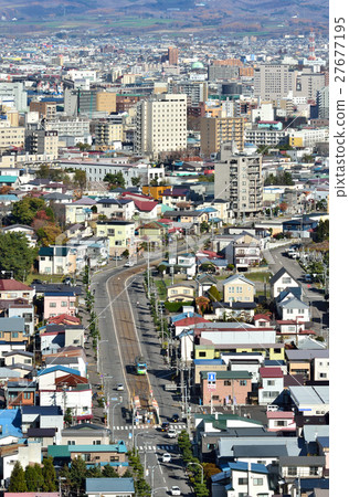 在函館（Hakodate）散步：電車保定市電車保定和Yatabira線 27677195