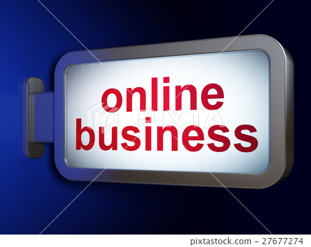 Business concept: Online Business on billboard Business concept: Online Business on billboard 27677274