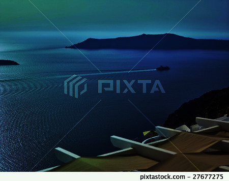 Landscape of Santorini Island, Fira, Cyclades 27677275