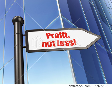 Business concept: sign Profit, Not Loss! on 27677339