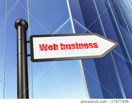 Web development concept: sign Web Business on 27677406