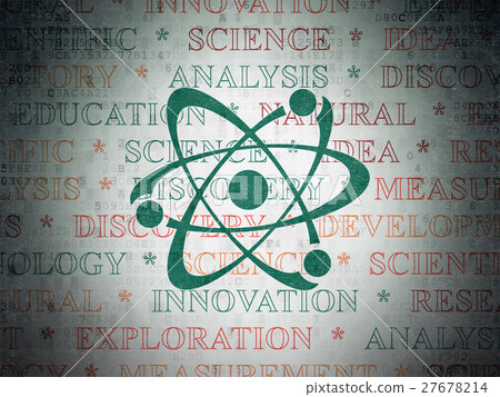 Science concept: Molecule on Digital Data Paper 27678214