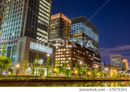 [東京]丸之內的夜景 27678363