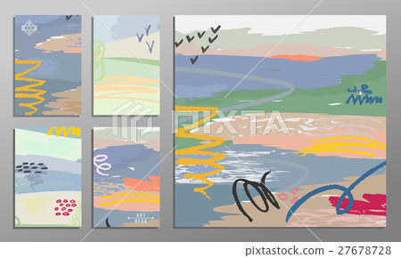 Vector illustration set of artistic colorful Vector illustration set of artistic colorful 27678728