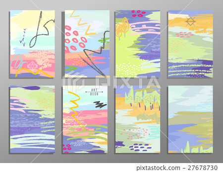 Vector illustration set of artistic colorful Vector illustration set of artistic colorful 27678730