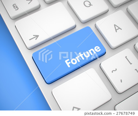Fortune - Inscription on the Blue Keyboard Button Fortune - Inscription on the Blue Keyboard Button 27678749