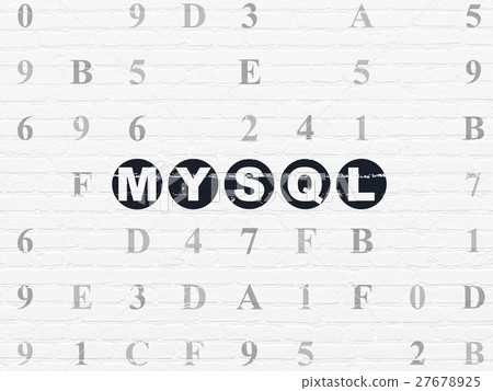 Programming concept: MySQL on wall background 27678925