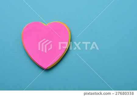 heart-shaped sticky notes heart-shaped sticky notes 27680338