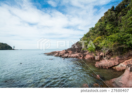 Pink stone beach , Chantaburi in Thailand Pink stone beach , Chantaburi in Thailand 27680407
