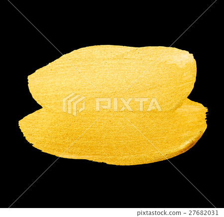 Vector golden brush stroke. Watercolor texture Vector golden brush stroke. Watercolor texture 27682031