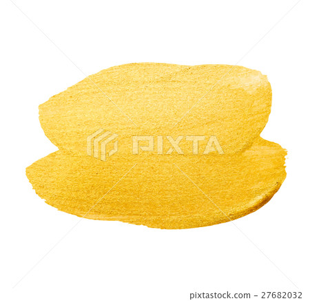 Vector golden brush stroke. Watercolor texture Vector golden brush stroke. Watercolor texture 27682032
