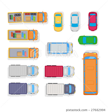 Transport. Automobile Parking on White Background 27682994