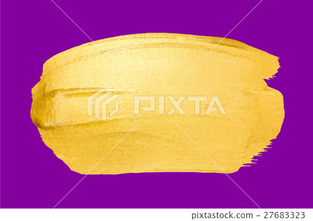 Vector golden brush stroke. Watercolor texture Vector golden brush stroke. Watercolor texture 27683323